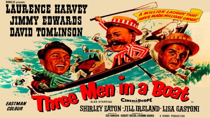 Three Men in a Boat 👨👴🧔🛶 starring Laurence Harvey, Jimmy Edwards, Shirley Eaton and David Tomlinson! 1956