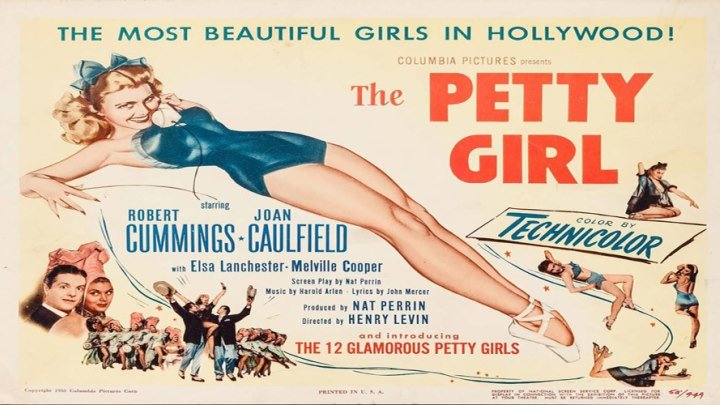 Joan Caulfield is "The Petty Girl"! 👱‍♀️👠🧤💍💄💅💋💝 starring Robert Cummings! with Elsa Lanchester!