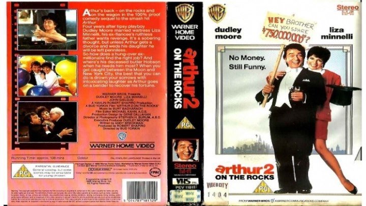 ASA 🎥📽🎬 Arthur 2 On The Rocks (1988) a film directed by Bud Yorkin with Dudley Moore, Liza Minnelli, John Gielgud, Geraldine Fitzgerald