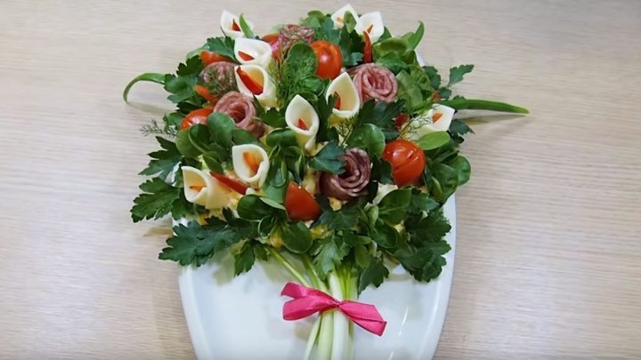 Салат на 8 Марта "Букет цветов для милых женщин"! Какая красота!!!