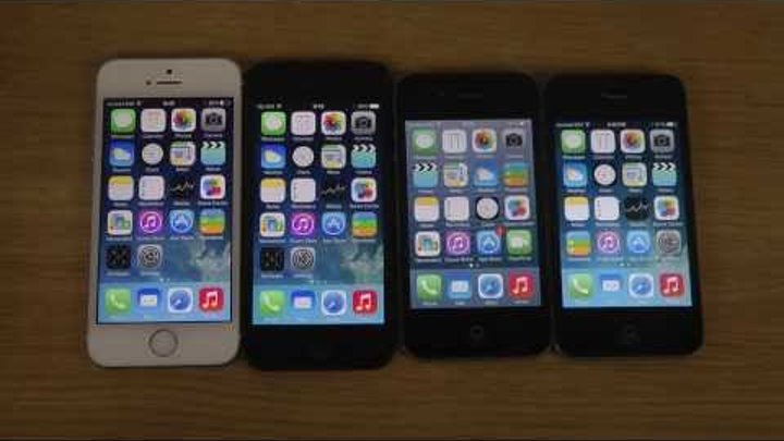 iPhone 5S vs. 5 vs. 4S vs. 4 iOS 7.1 Final - Which Apple Phone Is Faster? iPhone 5S vs. 5 vs. 4S vs. 4 iOS 7.1 Final - Which Apple Phone Is Faster?