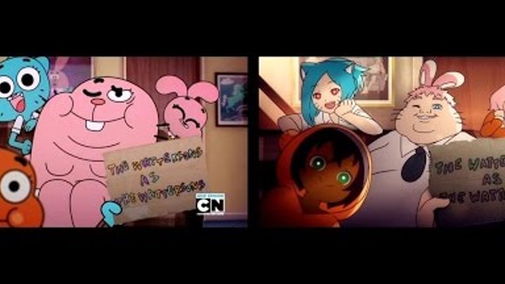 What if "The Amazing World Of Gumball" was an anime (Comparison)