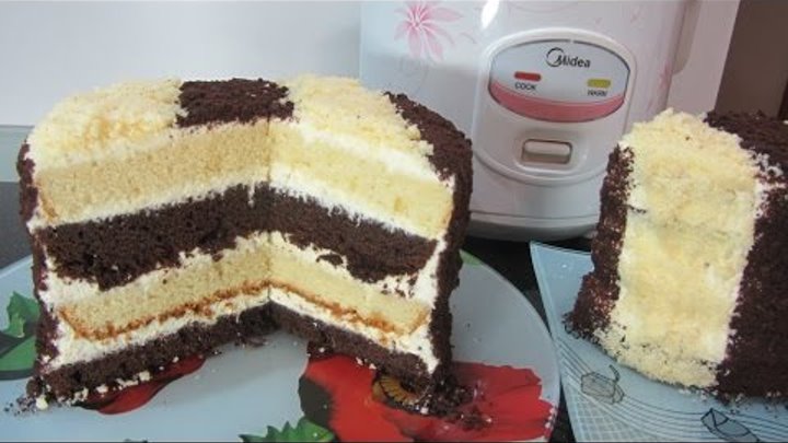 Двухцветный торт cách làm bánh kem sinh nhật Hai mầu bằng nồi cơm điện công thức làm bánh sinh nhật
