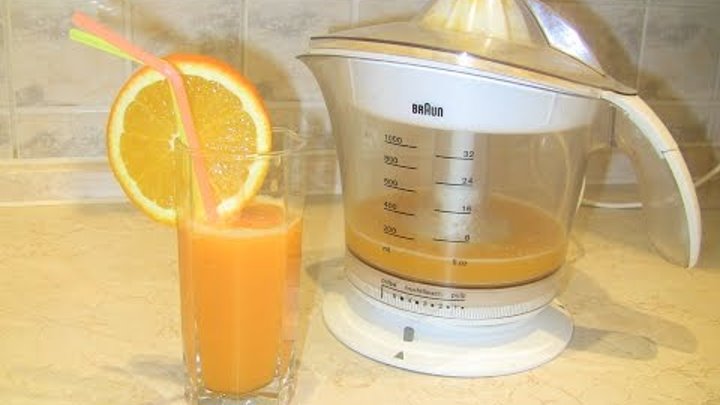 Cоковыжималка для цитрусовых BraUn. Свежевыжатый апельсиновый сок