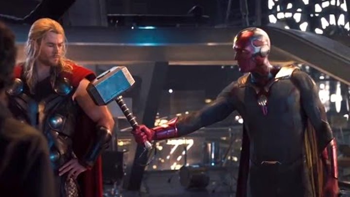 Avengers Age Of Ultron CLIP – Vision Lifts Thor's Hammer (HD) Marvel Superhero Movie 2015