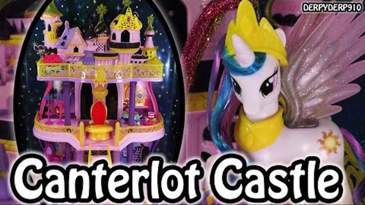 My Little Pony Canterlot Castle with Princess Celestia & Spike! MLP Huge Playset Toy Review