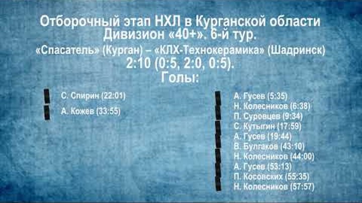 Ночная хоккейная лига. Сезон 2018/2019. Видеообзор матчей 6-го тура в дивизионе «40+» Ночная хоккейная лига. Сезон 2018/2019. Видеообзор матчей 6-го тура в дивизионе «40+»