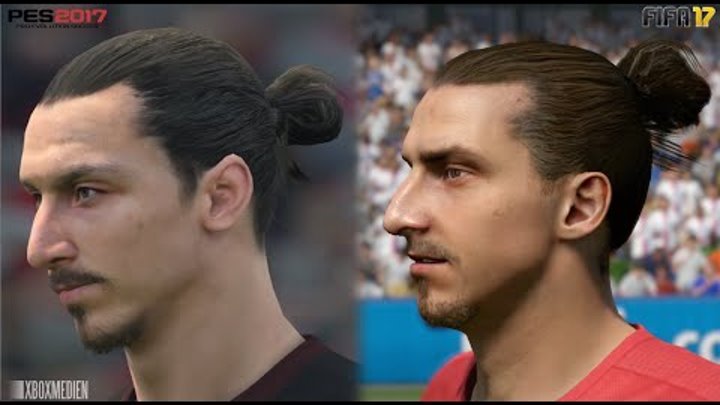 FIFA 17 vs PES 17 Manchester United ALL Player Faces Comparison (Xbox One, PS4, PC)