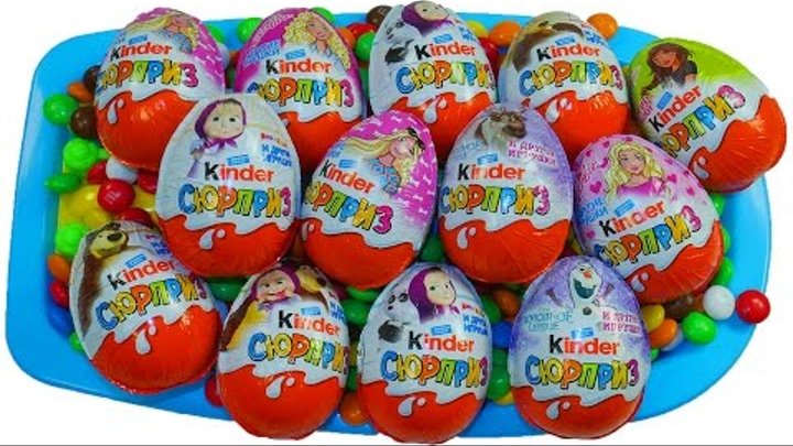 Kinder Surprise Eggs Открываем Яйца Киндер Сюрприз в Ммдемс M&M's Пингвиненок Пороро Pororo 뽀롱뽀롱 뽀로로