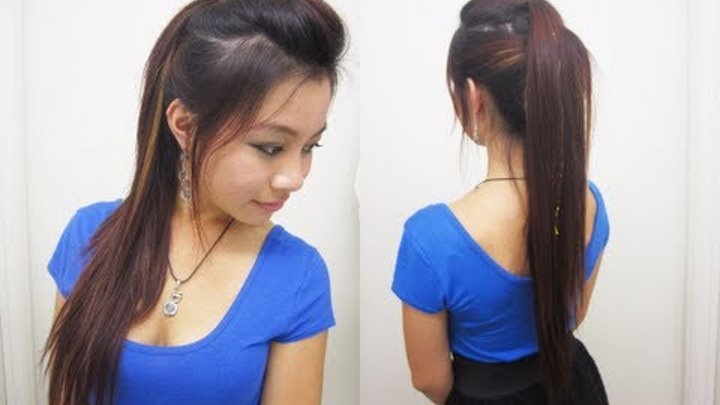 Cute Ponytail Hairstyles for Medium Long Hair l Chic Edgy Ponytail l Quick and Easy Hairstyles
