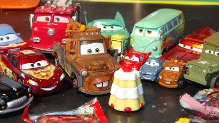 Pixar Cars Kinder Surprise Egg Maxi for Maters Surprise Birthday Party with Lightning McQueen
