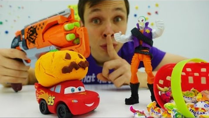 Хэллоуин (Halloween): Джокер - похититель тыквы! Мультик с игрушками для детей