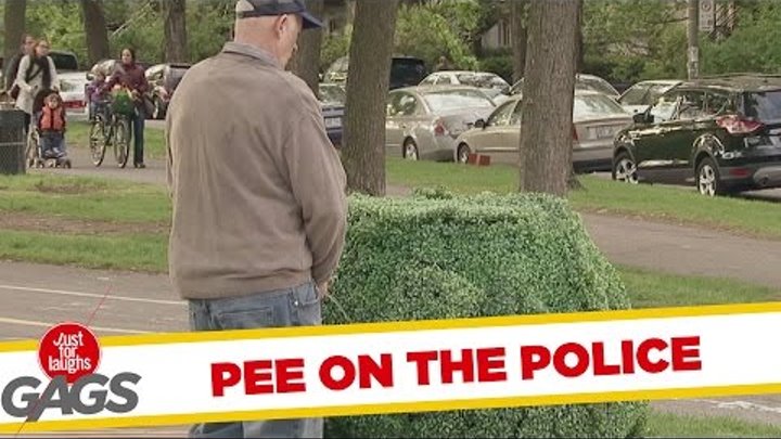 Pissing on the Police Prank !
