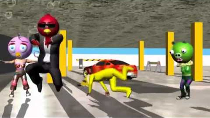ANGRY BIRDS GANGNAM STYLE Dance ♫ 3D Animated Mashup Parody ANGRY BIRDS GANGNAM STYLE Dance ♫ 3D Animated Mashup Parody