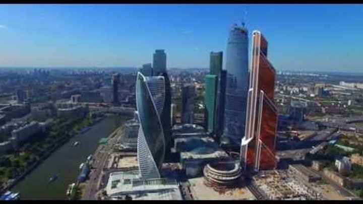 Москва Сити - полет ( вид сверху)