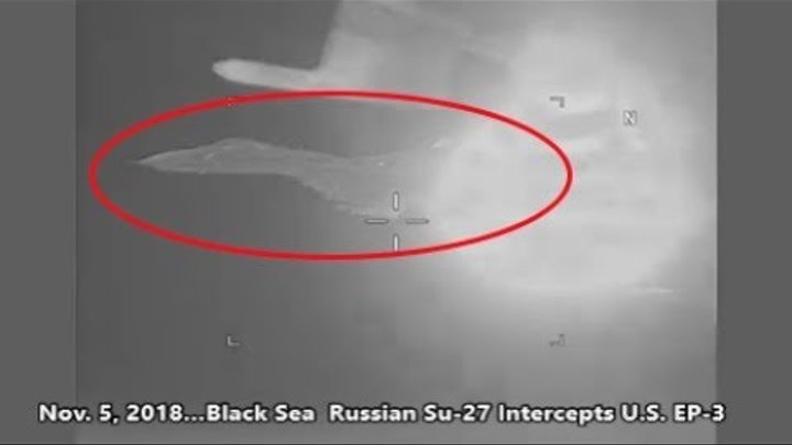 Russian Sukhoi Su-27 Intercepts U.S. EP-3 Over The Black Sea. Nov. 5, 2018.