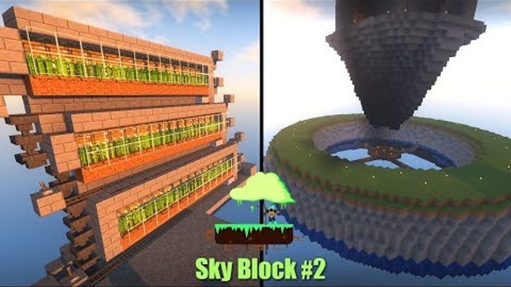 SkyBlock сезон 2 #2: Гигантская Ферма Мобов и Автоматическая Ферма Тростника!