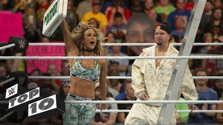 Shocking Money in the Bank Ladder Match moments: WWE Top 10, June 16, 2018 Shocking Money in the Bank Ladder Match moments: WWE Top 10, June 16, 2018