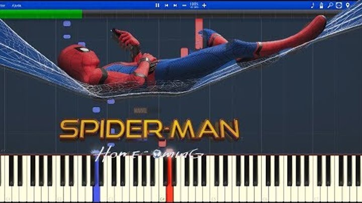 Spider-Man Homecoming Theme - Synthesia Piano Tutorial Spider-Man Homecoming Theme - Synthesia Piano Tutorial