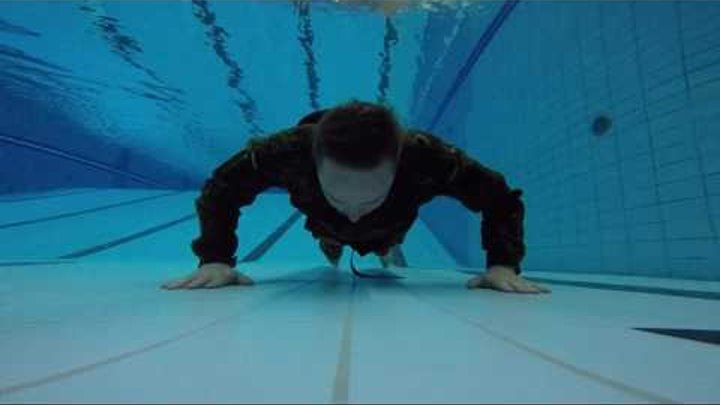 Military 22 Pushup Challenge UNDERWATER Navy Seal Style