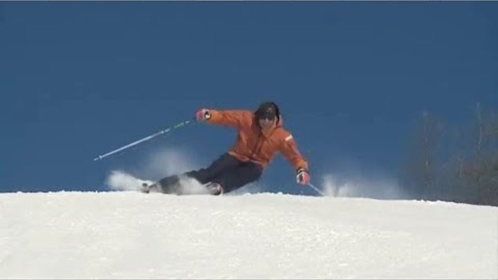 Урок 24 - Динамические повороты на лыжах. Горные лыжи видео