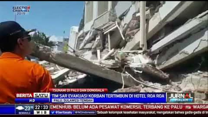 Evakuasi Korban di Reruntuhan Hotel Roa-Roa Terkendala Alat Berat