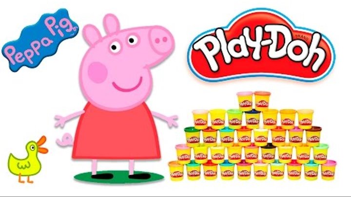 Видео для детей Лепим из пластилина Плей До Свинку Пеппу на русском Play Do Peppa Pig