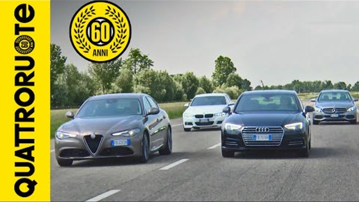 Alfa Romeo Giulia VS Audi A4 VS Mercedes Classe C VS BMW Serie 3 Alfa Romeo Giulia VS Audi A4 VS Mercedes Classe C VS BMW Serie 3