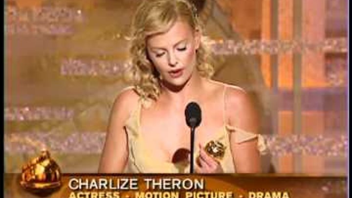 Charlize Theron Wins Best Actress Motion Picture - Golden Globes 2004 Charlize Theron Wins Best Actress Motion Picture - Golden Globes 2004