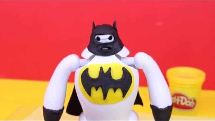 BIG HERO 6 ❤ Batman Play Doh Halloween Costume DisneyCarToys Play Dough Videos Dress Up Superhero