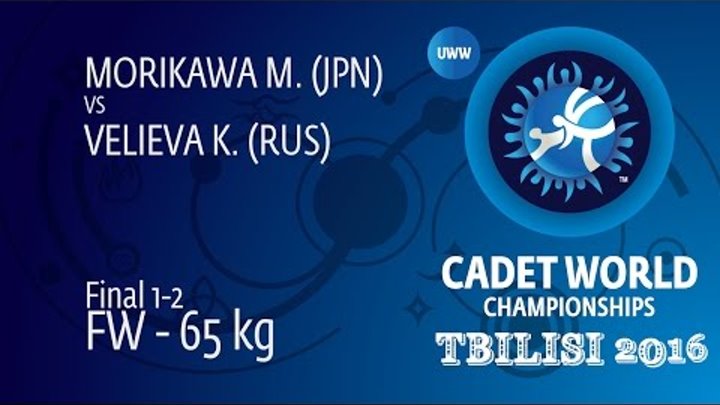 GOLD FW - 65 kg: K. VELIEVA (RUS) df. M. MORIKAWA (JPN), 4-2 GOLD FW - 65 kg: K. VELIEVA (RUS) df. M. MORIKAWA (JPN), 4-2