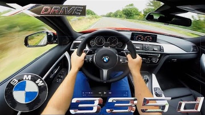 BMW 3 Series 2017 M Sport 335D Test Drive Interior POV Autobahn Acceleration
