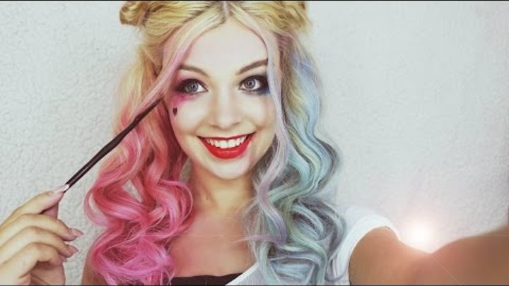 Harley Quinn Suicide Squad Makeup and Hair Tutorial XOXO Harley Quinn Suicide Squad Makeup and Hair Tutorial XOXO