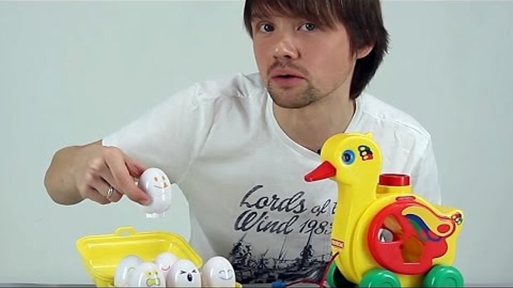 Поиграйка с Егором - Мама утка и яички сюрпризы с мордашками