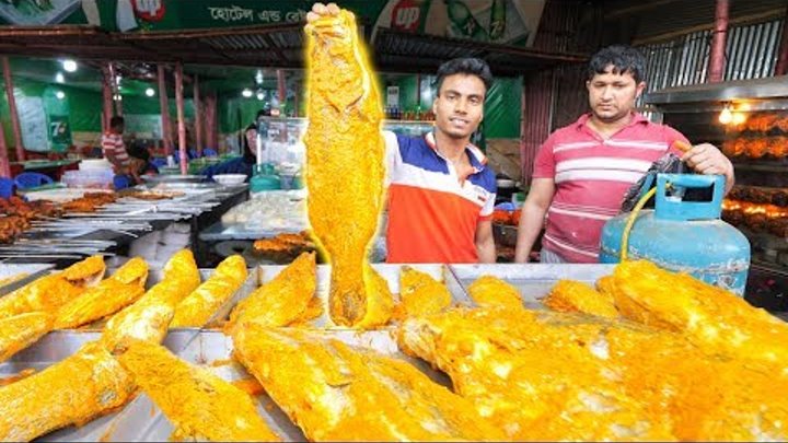 EXTREME Street Food in Bangladesh - WOW!!! WHOLE Fish BBQ Seafood + Street Food Tour of Old Dhaka!!!