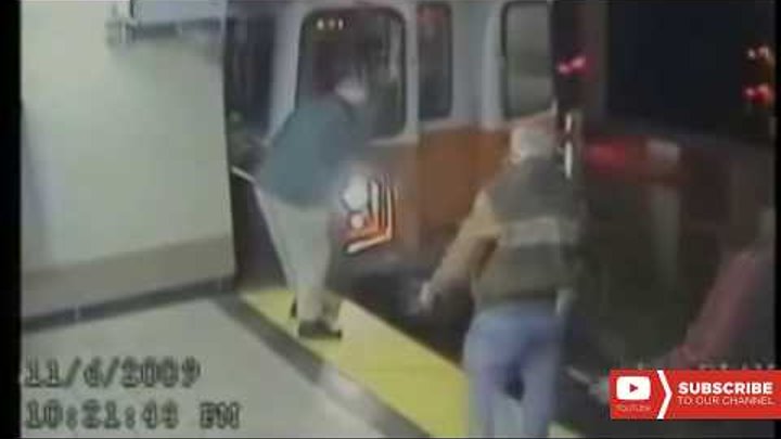 Old Man Saved on Railway track : SHOCKING VIDEO