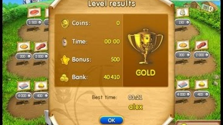 Farm frenzy 2 only GOLD (level 41) Packing lane 2 Веселая ферма 2 Упаковочный пер.2 (уровень 41)