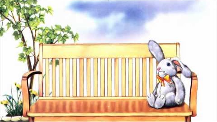 Зайка ласкается на лавочке перед дождем Зайка ласкается на лавочке перед дождем