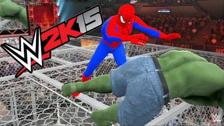 WWE 2K15 - HULK VS Spider Man - HELL IN A CELL MATCH WWE 2K15 - HULK VS Spider Man - HELL IN A CELL MATCH
