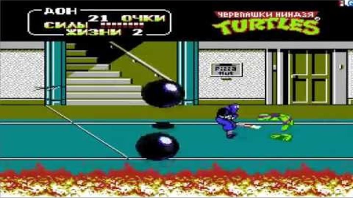 Teenage Mutant Ninja Turtles 2 (Черепашки Ниндзя 2) [NES/Dendy] на русском,прохождение #1.
