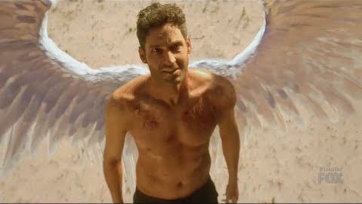 Lucifer 2x18 Ending Lucifer with Wings in Desert -Message to Chloe Season 2 Episode 18 Season Finale