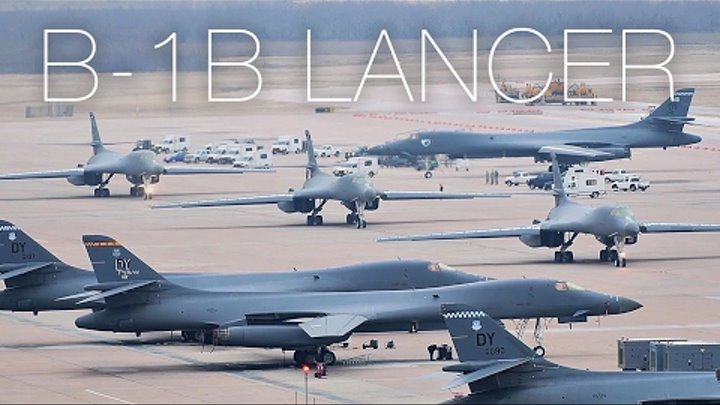 B-1B Lancer Strategic Bomber Afterburner Takeoff From Dyess Air Force Base