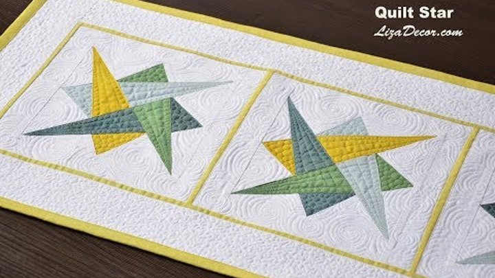 Patchwork Quilt Star & Triangl Hypnotic - LizaDecor.com
