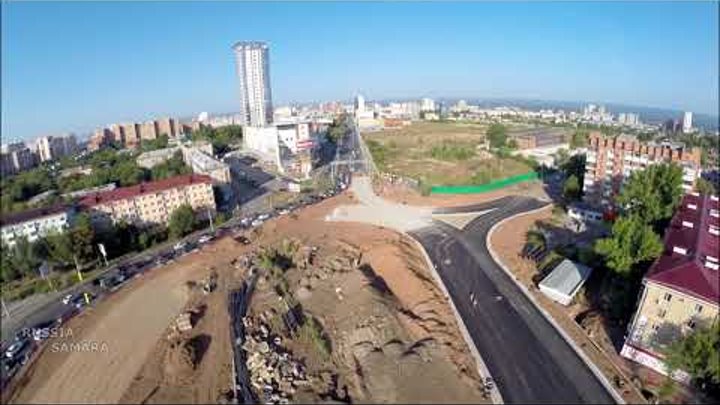 Реконструкция пересечения ул. Луначарского / Московского шоссе #Samara #Russia