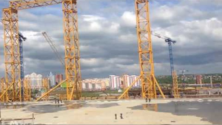Стадион "Мордовия-Арена"в Саранске. До окончания строительства осталось 567 дней.