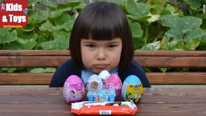 Barbie Disney Princess Doc McStuffins Super Mario Surprise Eggs Kinder Surprise Eggs Unboxing!