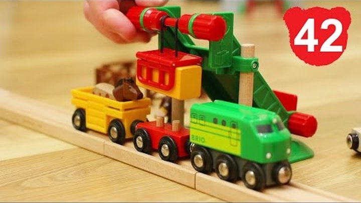 Эпизод 42 : Один день из жизни фермы Брио. Деревянные игрушки Brio Train железная дорога игра