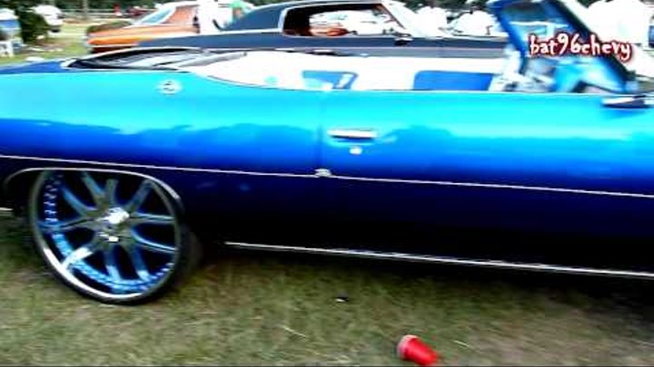 Candy Blue 73 Chevy Caprice Donk Vert on 26" Asantis - HD