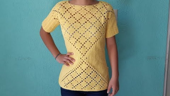 blusa a crochet tejido paso a paso para mujer facil parte #1 - how to make crochet blouse