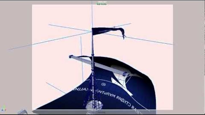 3D анимация флага в Maya | 3D animation of the flag in Maya